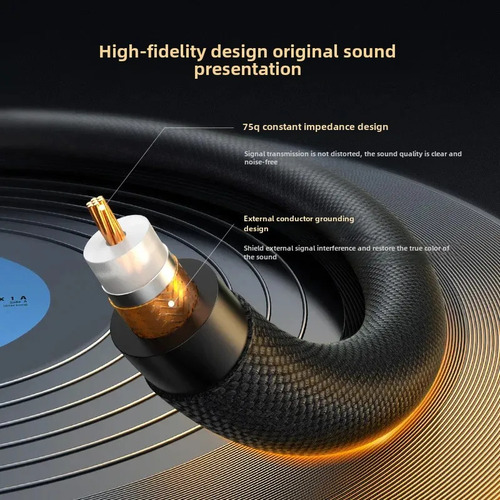 Tawny - 2 M - Línea De Audio Coaxial Green Union Spdif Pure