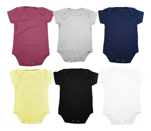 comprar Bodys Bebes Manga Corta Pack X 6 Unid. 100% Cotton Pure