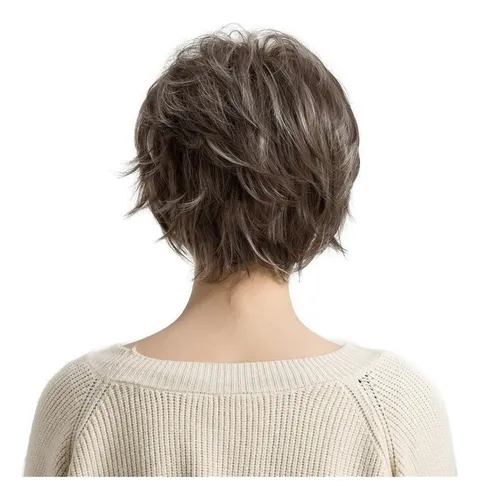 Peluca corta, pelucas, corte de pelo corto, cabello humano, tono como se muestra