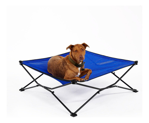 Cama Para Mascotas Azul Acuático Xl 104 X 104 Cm