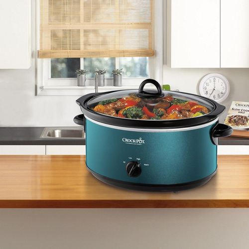 Olla De Cocción Lenta Manual Crockpot De 7 Cuartos, Turquesa