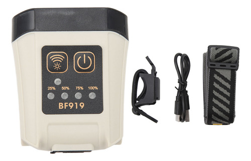 Linterna Frontal Con Clip Recargable Por Usb En La Tapa Del