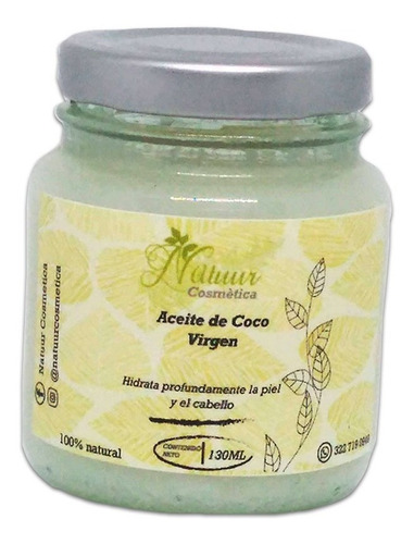 Imagen 1 de 4 de Aceite De Coco Virgen Orgánico