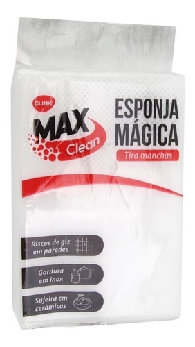 Esponja Max Clean Esponja Mágica Bucha Melamina Tira Mancha Pesada Limpeza de melanina pacote x 5