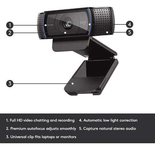 Camara Web Logitech Hd Pro C920 Webcam Conferencia