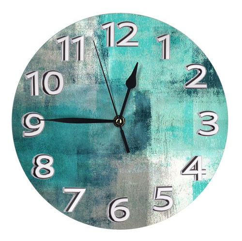 Reloj De Pared Decorativo De Madera Con Diseño Abstracto De 