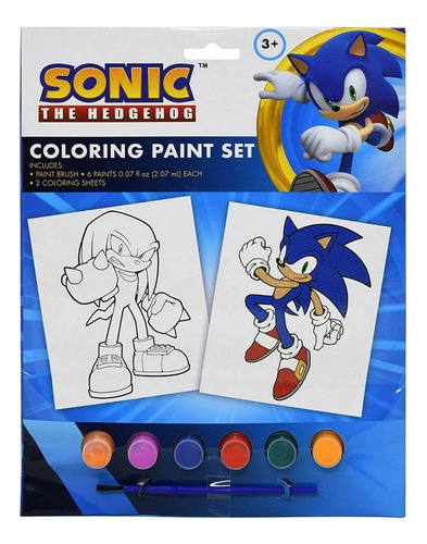 Set De Poster Para Pintar De Sonic   