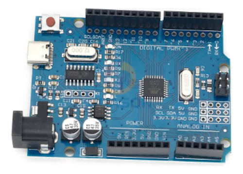Placa Para Arduino Uno R3 Un Solo Chip Mejorada Tipo C