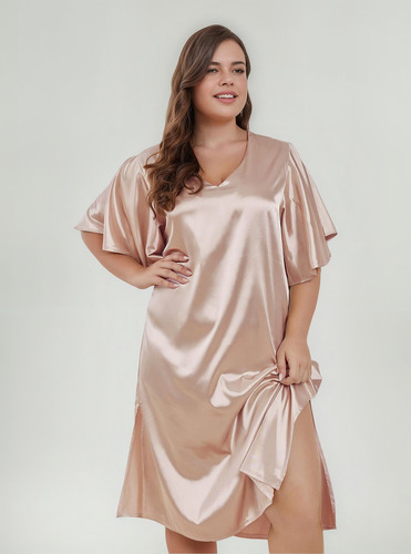 Camisones De Talla Grande, Pijama Con Cuello En V