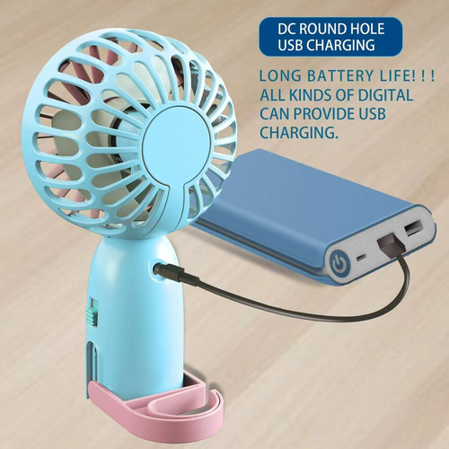 Ventilador De Mano Pequeño, Portátil, Recargable Y Plegable