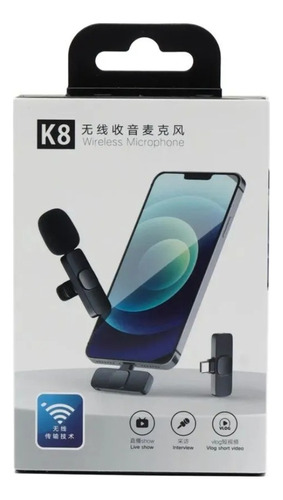 Micrófono K8 Inalámbrico Compatible Con Android, Ios, iPhone