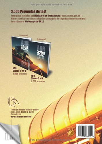Adr 3500 Preguntas De Examen Tipo Test: Explosivos, Gases E