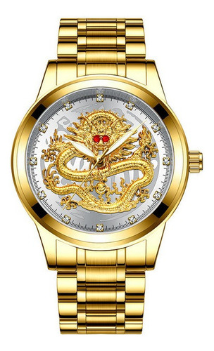 Regalo Dragon Watch Business Completo Acero Cuarzo Reloj