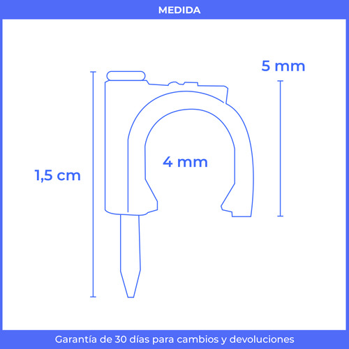 Pack X 10 Bolsas Grampas Plástico 100 Unidades 4mm