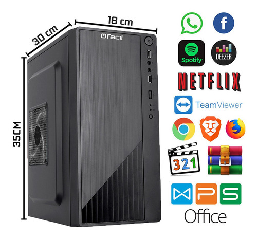 Imagem 2 de 4 de Computador Fácil Intel Core I7 3.4ghz 16gb Ssd 240gb
