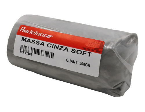Massa De Modelar Modeling Clay Plastilina Cinza Soft 500 G