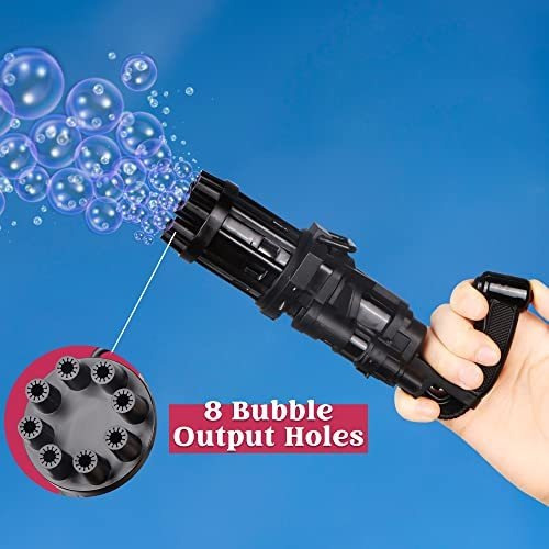 Lanzador De Burbujas Automatico Con 8 Agujeros Para Niños
