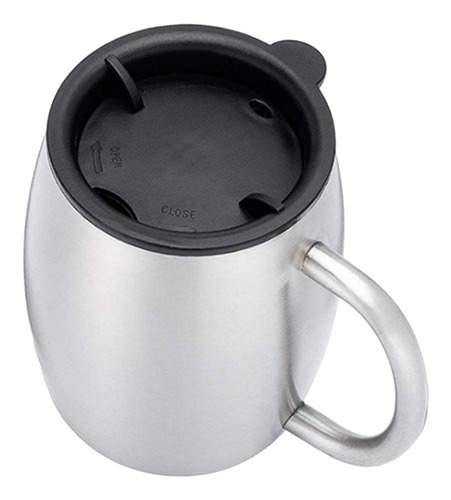 Taza De Café De Metal Inoxidable Con Doble Pared, Taza De