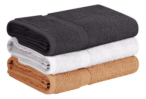 Towel And Linen Mart Juego De 3 Toallas De Baño 100% Algodón
