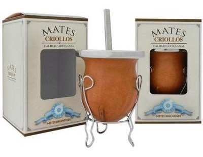 Mate De Calabaza Forrado Vaqueta Bombilla Acero Inox Pl ...