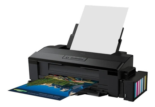Imagen 1 de 2 de Impresora a color simple función Epson EcoTank L1800 negra 110V