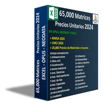 Comprar Paquete De 65,000 Matrices De Precios Unitarios