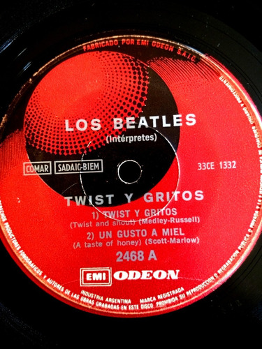 Beatles Ep Twist Y Gritos/un Gusto A Miel, Etc. Etiq. 2468