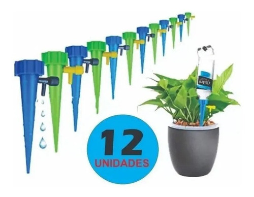 Kit 12 Gotejador Irrigador Acoplável Garrafa Planta 87901