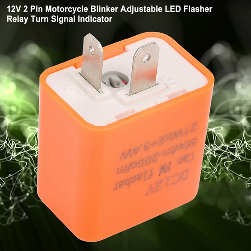 5*12v 2pin Motocicleta Señal Ajustable Led Intermitente Relé