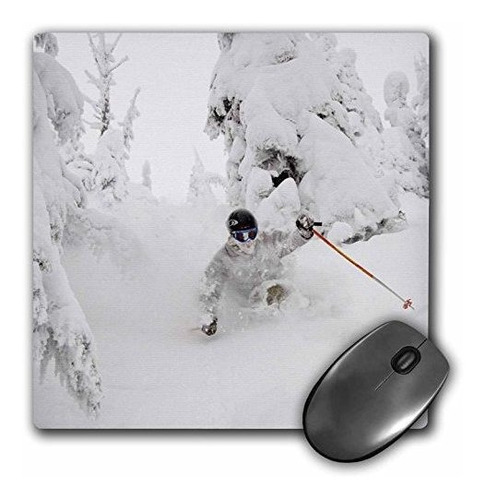 Pad Mouse - Llc 8 X 8 X 0.25 Inches Mouse Pad, Skiing Powder