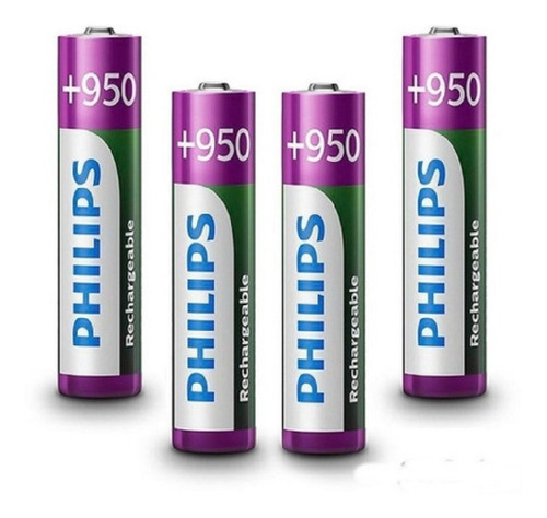 Pila Recargable Aaa Philips 950 Mah - Blister X 4 Unidades!!