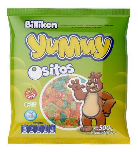 Imagen 1 de 3 de Gomitas Yummy Ositos X 500 Gr - Lollipop