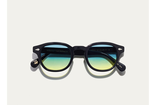 Moscot Lemtosh Black Lente Sol Tinta Bicolor Aqua Sunrise