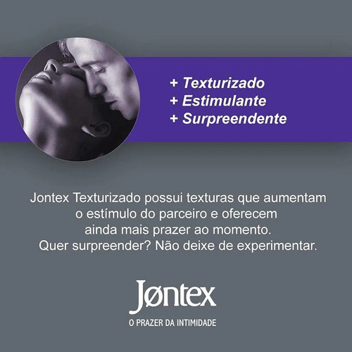 Preservativo Jontex Texturizado Lubrificado 3 Unidades