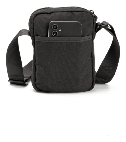 Bolso Bandolera Kyma - Creta - ¡primera Calidad! Color Negro Diseño De La Tela Liso