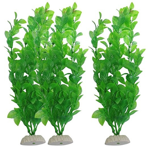 Plantas Uxcell Peces De Acuario Tanque De Plástico Verde Art