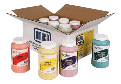 Amaco Teacher's Palette Glaze Class Pack 3 Coloressurtido 12