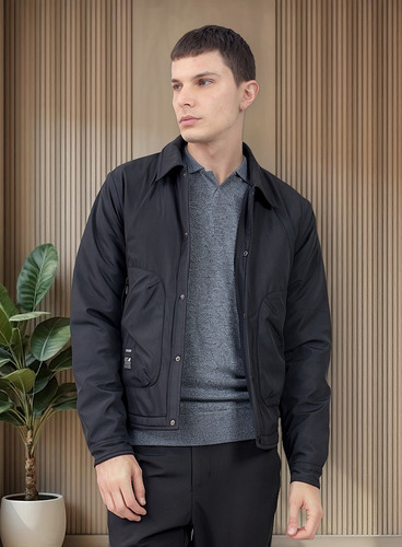 Chamarra Para Hombre Con Bolsas Y Aplicación Quarry