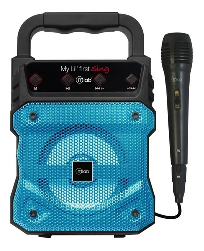 Parlante Karaoke Microlab My Lil' First Sing Fm Bt Usb Azul