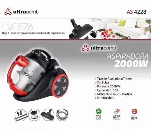 Aspiradora sin Bolsa 2000w 3.5 Lts AS-4228 - Ultracomb