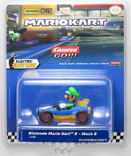Carro Nintendo Mario Kart Mach 8 - Luigi Autorama Carrera Go | Frete grátis