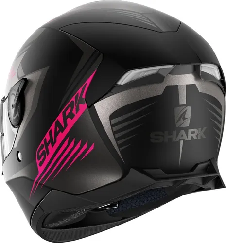 Casco Para Moto Shark Skwal2 Hallder Rosa Negro Con Luz Led