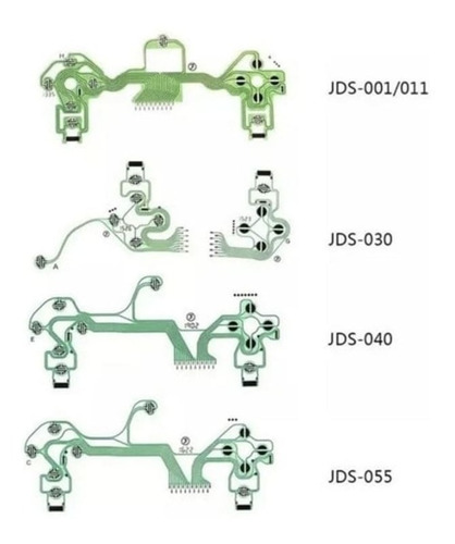 Membrana Flex Ribbon Botonera Ps4 001 011 030 040 050 055