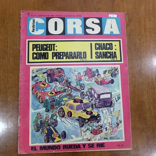 Revista Corsa Parabrisas, Ed. Abril, N°17 Agosto 1966