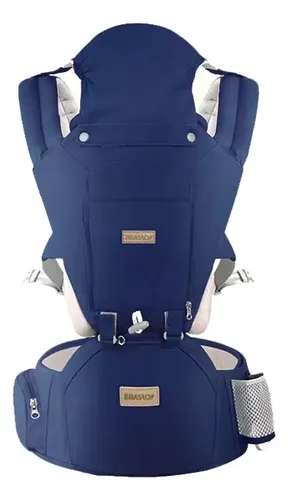 Bolsa Canguru Ergonômico Bebê Mãe 12 Posições 3 Em 1 A6612-a Cor Azul