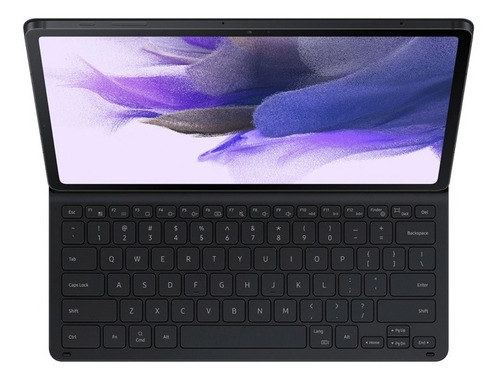 Imagem 8 de 10 de Capa Teclado Original Samsung Slim Galaxy Tab S7 Fe Preta
