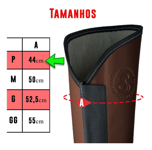 Imagem 2 de 7 de Perneira Segurança Bidim Pvc E Velcro Contra Picada De Cobra