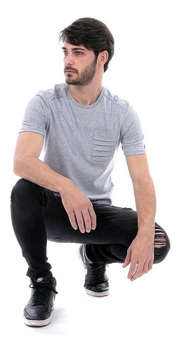Imagen 6 de 7 de Jeans Pantalón Mezclilla Negro Skinny Hombre Black Rocket