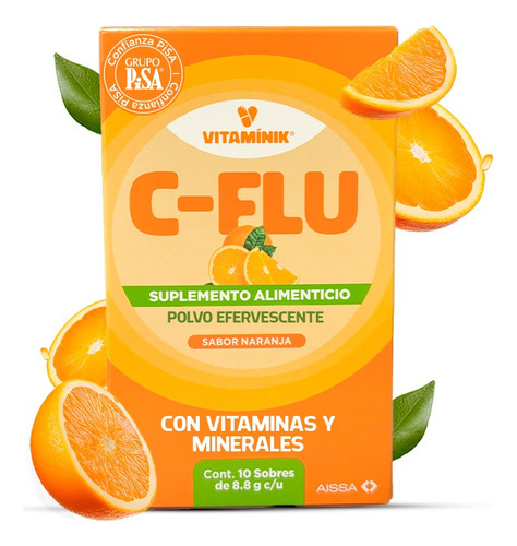 C-flu Vitamínik Suplemento Efervescente Naranja 10 Sobres Naranja