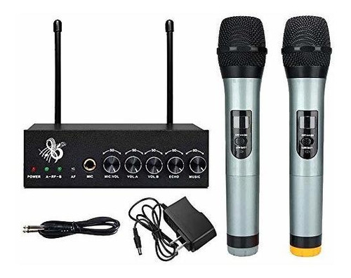Microfono Inalambrico Vhf Bluetooth Maquina Cantar Dual Pc